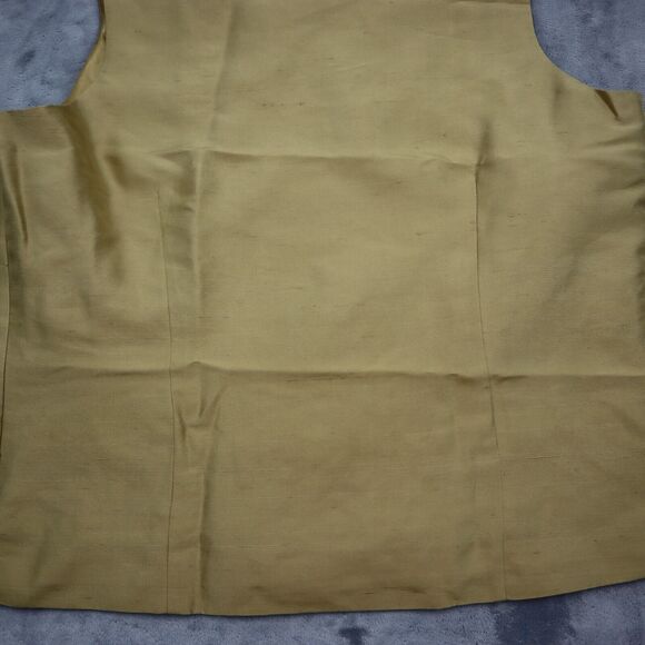 ISC Shirt Womens L Gold Sequin Sleeveless Scoop Neck Side Zip Casual Top - Picture 13 of 14